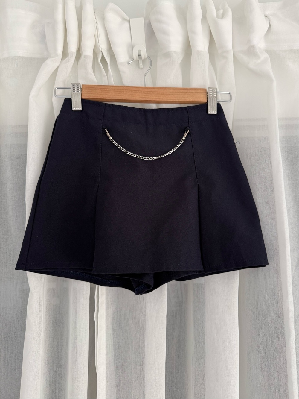 Chain-Accent Skort Shorts